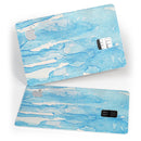 Blue Watercolor Drizzle - Premium Protective Decal Skin-Kit for the Apple Credit Card