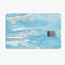Blue Watercolor Drizzle - Premium Protective Decal Skin-Kit for the Apple Credit Card
