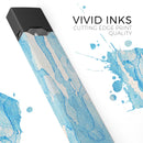 Blue Watercolor Drizzle - Premium Decal Protective Skin-Wrap Sticker compatible with the Juul Labs vaping device