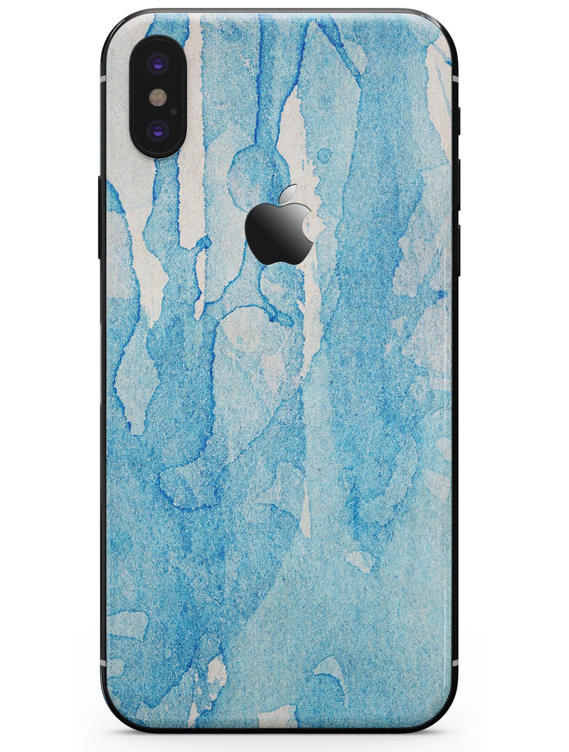 Blue Watercolor Drizzle - iPhone X Skin-Kit