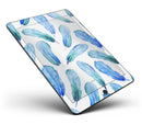 Blue Watercolor Feather Pattern - iPad Pro 97 - View 7.jpg