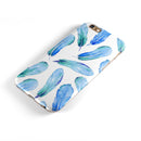 Blue Watercolor Feather Pattern iPhone 6/6s or 6/6s Plus 2-Piece Hybrid INK-Fuzed Case