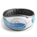 Blue Watercolor Feather Pattern - Decal Skin Wrap Kit for the Disney Magic Band