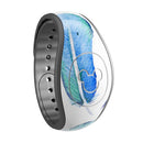 Blue Watercolor Feather Pattern - Decal Skin Wrap Kit for the Disney Magic Band