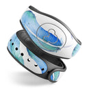 Blue Watercolor Feather Pattern - Decal Skin Wrap Kit for the Disney Magic Band