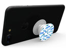 Blue Watercolor Feather Pattern - Skin Kit for PopSockets and other Smartphone Extendable Grips & Stands