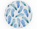 Blue Watercolor Feather Pattern - Skin Kit for PopSockets and other Smartphone Extendable Grips & Stands