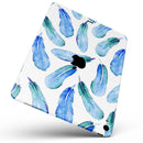 Blue Watercolor Feather Pattern - Full Body Skin Decal for the Apple iPad Pro 12.9", 11", 10.5", 9.7", Air or Mini (All Models Available)