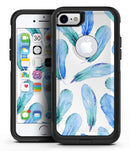Blue Watercolor Feather Pattern - iPhone 7 or 8 OtterBox Case & Skin Kits