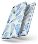 Blue Watercolor Feather Pattern - Skin-kit for the iPhone 8 or 8 Plus