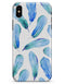 Blue Watercolor Feather Pattern - iPhone X Clipit Case