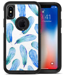 Blue Watercolor Feather Pattern - iPhone X OtterBox Case & Skin Kits