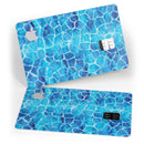 Blue Watercolor Giraffe Pattern - Premium Protective Decal Skin-Kit for the Apple Credit Card
