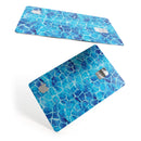 Blue Watercolor Giraffe Pattern - Premium Protective Decal Skin-Kit for the Apple Credit Card