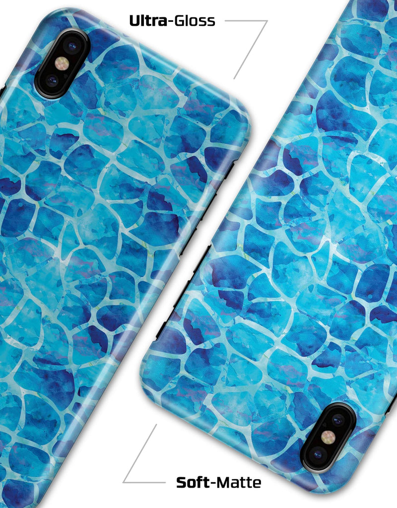 Blue Watercolor Giraffe Pattern - iPhone X Clipit Case