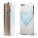 Blue Watercolor Heart iPhone 6/6s or 6/6s Plus 2-Piece Hybrid INK-Fuzed Case