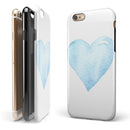 Blue Watercolor Heart iPhone 6/6s or 6/6s Plus 2-Piece Hybrid INK-Fuzed Case