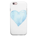 Blue Watercolor Heart iPhone 6/6s or 6/6s Plus 2-Piece Hybrid INK-Fuzed Case