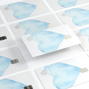 Blue Watercolor Heart - Premium Protective Decal Skin-Kit for the Apple Credit Card
