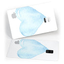 Blue Watercolor Heart - Premium Protective Decal Skin-Kit for the Apple Credit Card