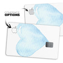 Blue Watercolor Heart - Premium Protective Decal Skin-Kit for the Apple Credit Card