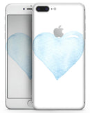 Blue Watercolor Heart - Skin-kit for the iPhone 8 or 8 Plus
