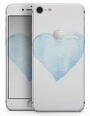 Blue Watercolor Heart - Skin-kit for the iPhone 8 or 8 Plus