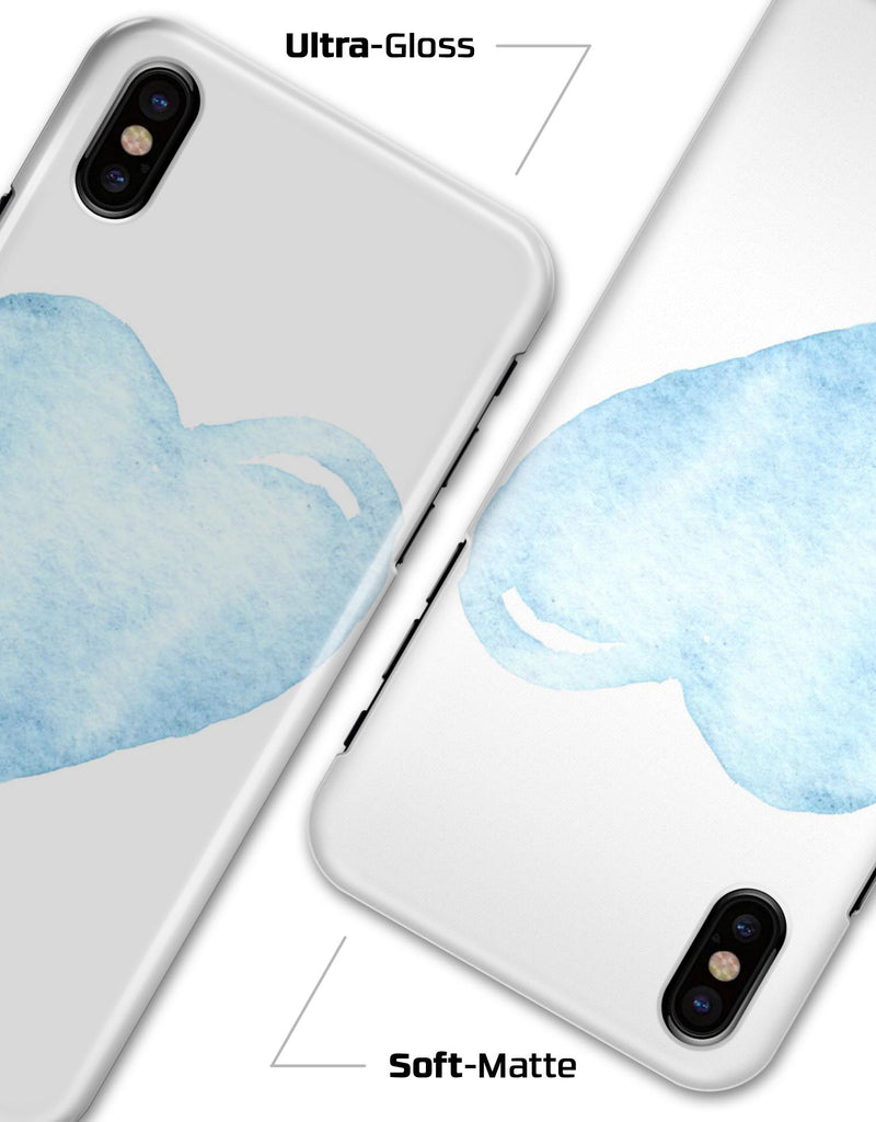 Blue Watercolor Heart - iPhone X Clipit Case