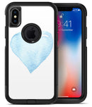 Blue Watercolor Heart - iPhone X OtterBox Case & Skin Kits