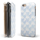 Blue Watercolor Hearts Pattern iPhone 6/6s or 6/6s Plus 2-Piece Hybrid INK-Fuzed Case