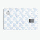 Blue Watercolor Hearts Pattern - Premium Protective Decal Skin-Kit for the Apple Credit Card