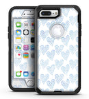 Blue Watercolor Hearts Pattern - iPhone 7 Plus/8 Plus OtterBox Case & Skin Kits