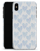 Blue Watercolor Hearts Pattern - iPhone X Clipit Case