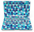 Blue Watercolor Hexagon Pattern - MacBook Air Skin Kit