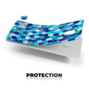 Blue Watercolor Hexagon Pattern - Premium Protective Decal Skin-Kit for the Apple Credit Card