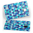 Blue Watercolor Hexagon Pattern - Premium Protective Decal Skin-Kit for the Apple Credit Card