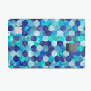 Blue Watercolor Hexagon Pattern - Premium Protective Decal Skin-Kit for the Apple Credit Card