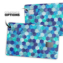 Blue Watercolor Hexagon Pattern - Premium Protective Decal Skin-Kit for the Apple Credit Card