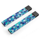 Blue Watercolor Hexagon Pattern - Premium Decal Protective Skin-Wrap Sticker compatible with the Juul Labs vaping device