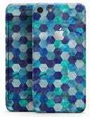 Blue Watercolor Hexagon Pattern - Skin-kit for the iPhone 8 or 8 Plus