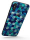 Blue Watercolor Hexagon Pattern - iPhone X Skin-Kit