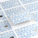 Blue Watercolor Leaves - Premium Protective Decal Skin-Kit for the Apple Credit Card