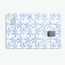 Blue Watercolor Leaves - Premium Protective Decal Skin-Kit for the Apple Credit Card