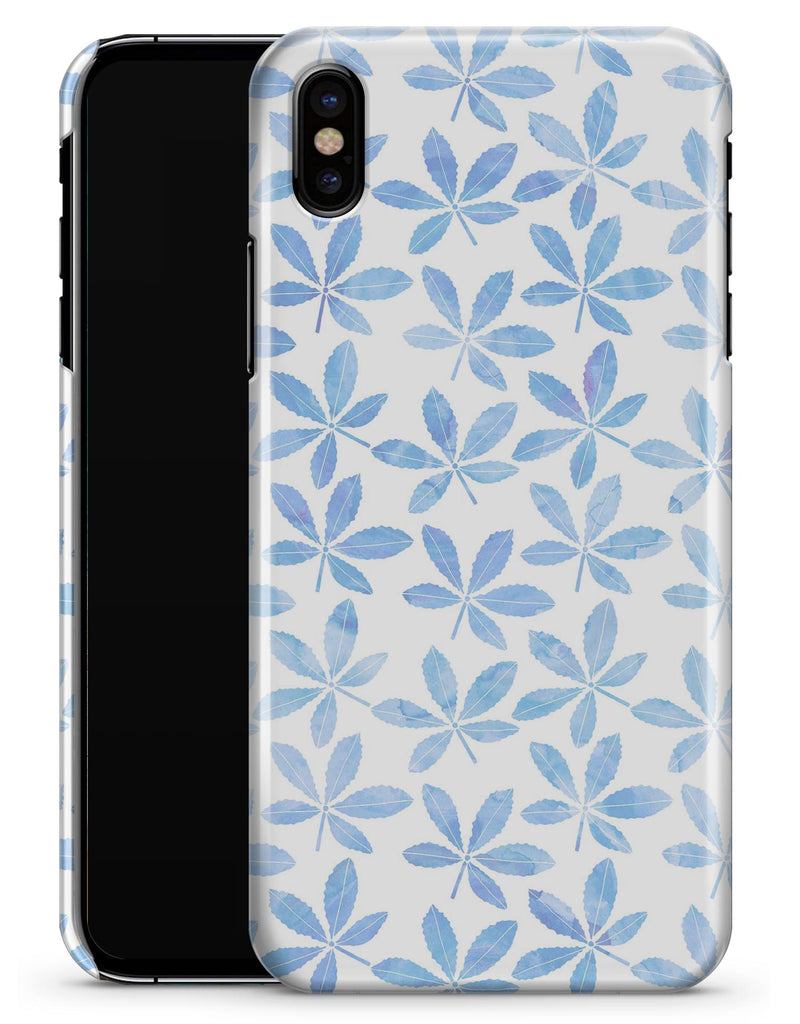 Blue Watercolor Leaves - iPhone X Clipit Case