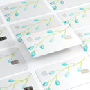 Blue Watercolor Olive Branch - Premium Protective Decal Skin-Kit for the Apple Credit Card