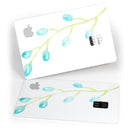 Blue Watercolor Olive Branch - Premium Protective Decal Skin-Kit for the Apple Credit Card