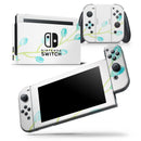Blue Watercolor Olive Branch - Skin Wrap Decal for Nintendo Switch Lite Console & Dock - 3DS XL - 2DS - Pro - DSi - Wii - Joy-Con Gaming Controller