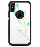 Blue Watercolor Olive Branch - iPhone X OtterBox Case & Skin Kits