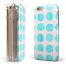 Blue Watercolor Polka Dots iPhone 6/6s or 6/6s Plus 2-Piece Hybrid INK-Fuzed Case