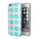 Blue Watercolor Polka Dots iPhone 6/6s or 6/6s Plus 2-Piece Hybrid INK-Fuzed Case